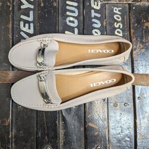 Coach Beige Leather Loafers